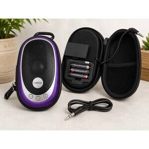HMDX HX-PG3 Portable Personal Speaker Purple w/ Case Tested Works